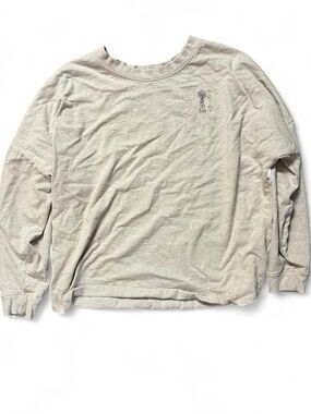 Ariat Light Beige Crewneck tee with Small Chest Graphic